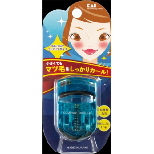 Dụng cụ uốn mi cong thân nhựa KAI (màu xanh)