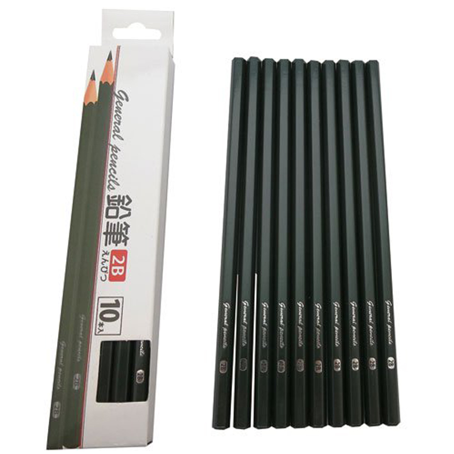 Set 10 bút chì mềm 2B Kokubo nội địa Nhật Bản