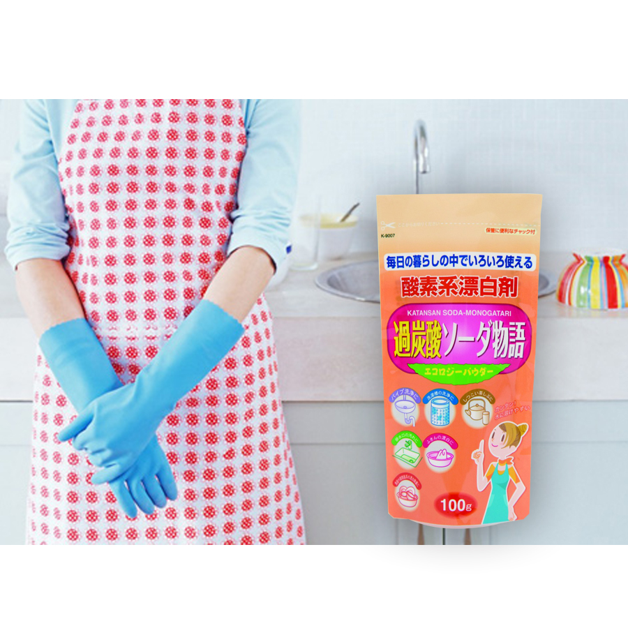 Bột Baking Soda tẩy vết bẩn nhà bếp, nhà tắm, lồng máy giặt,... 100g nội địa Nhật Bản