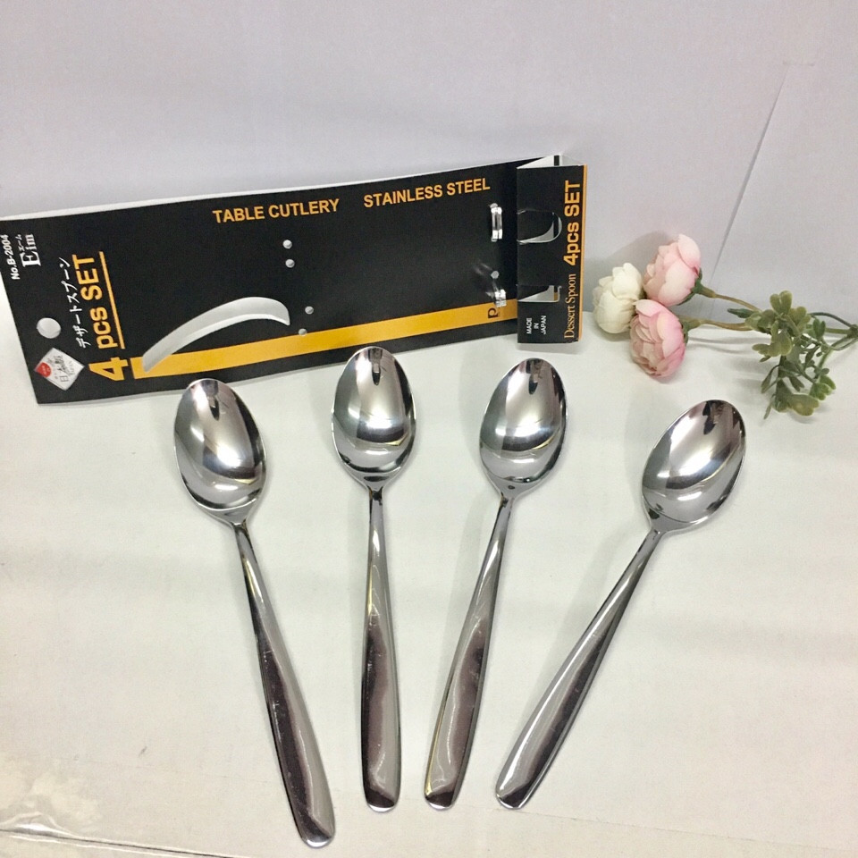 Set 4 thìa inox cỡ to cao cấp