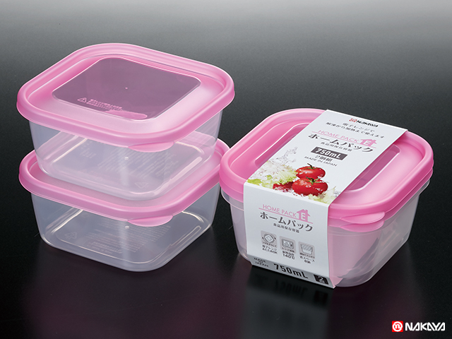 Set 3 hộp nhựa 380ml màu hồng