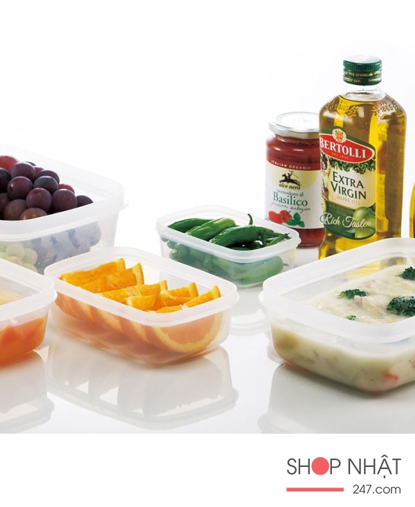 Set 2 hộp nhựa đựng thực phẩm Fitin Pack 600ml nắp dẻo