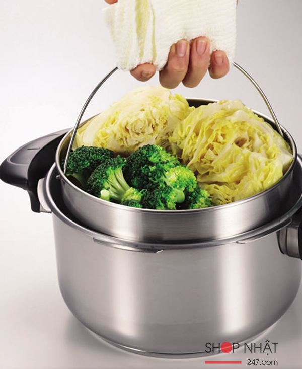 Nồi inox hấp, luộc rau củ cao cấp (Dùng mọi loại bếp)