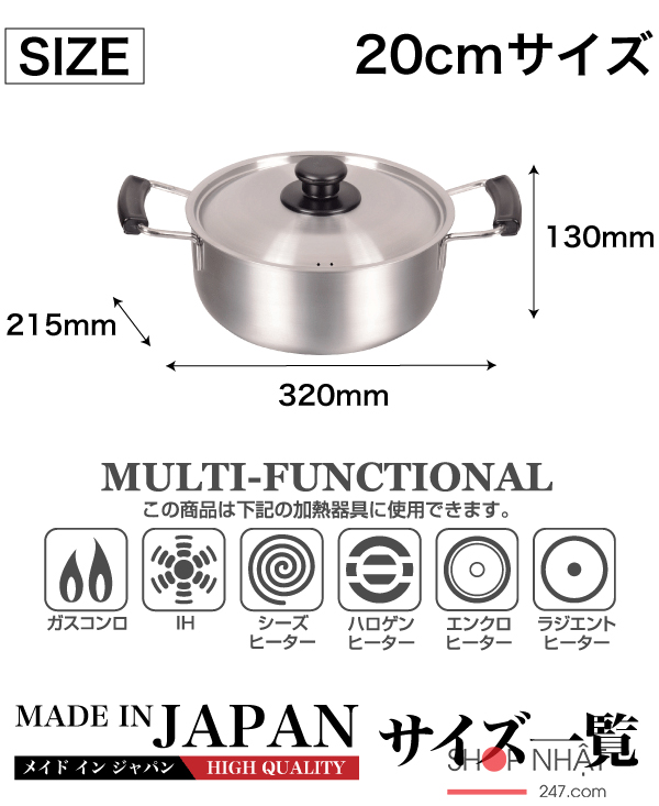 Nồi inox cao cấp (Dùng mọi loại bếp)