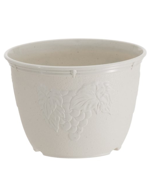 Chậu hoa tròn sanada màu trắng 21cm nội địa Nhật Bản