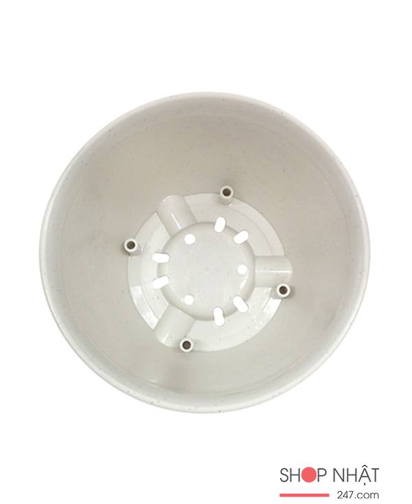 Chậu hoa tròn sanada màu trắng 21cm nội địa Nhật Bản