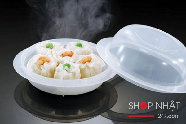 Hộp đựng hấp thực phẩm trong lò vi sóng có nắp đậy