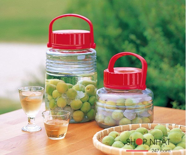 Bình thủy tinh 5L có quai xách cao cấp
