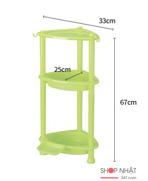 Giá góc đựng đồ phòng tắm 3 tầng Inomata