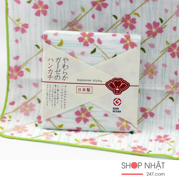 Khăn mặt Nissen mẫu hoa anh đào nhỏ
