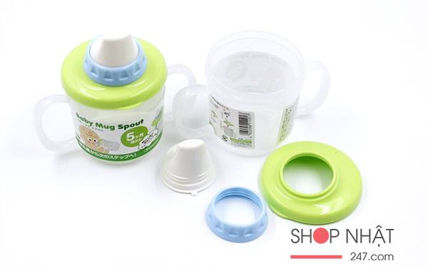 Cốc tập uống có vòi hút (trong suốt)