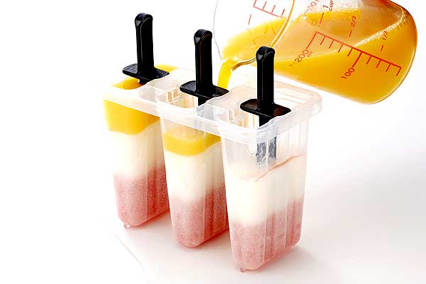 Khuôn làm kem 3 chiếc nhựa trong Inomata nội địa Nhật Bản