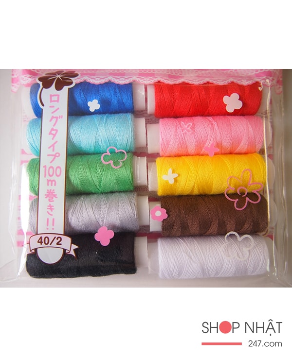 Set 10 cuộn chỉ màu sắc (mẫu 2)