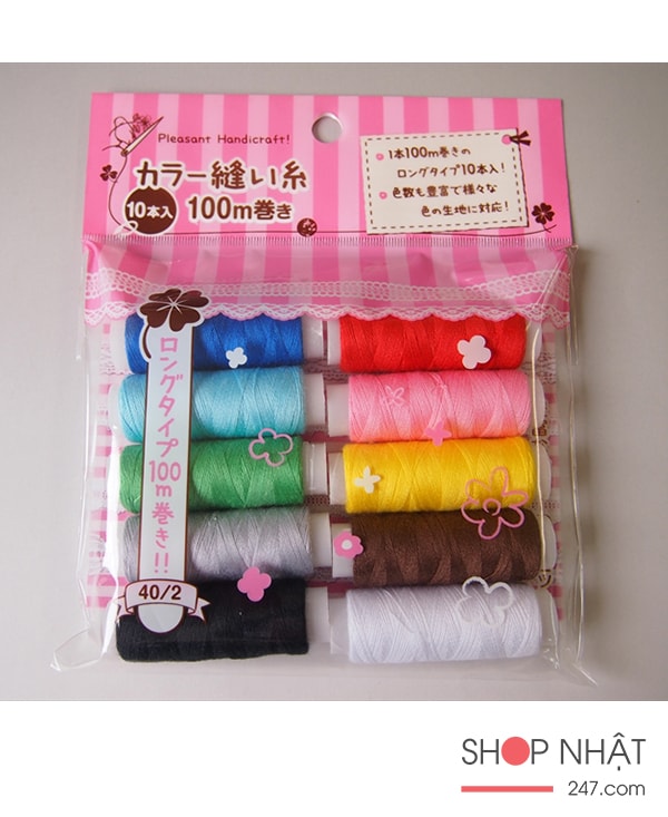 Set 10 cuộn chỉ màu sắc (mẫu 2)