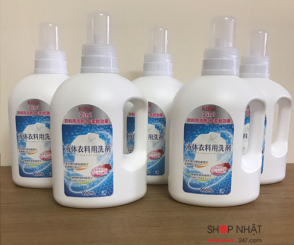Nước giặt xả KiRei 2in1 hương hoa hồng
