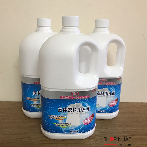 Nước giặt xả KiRei 2in1 hương hoa hồng