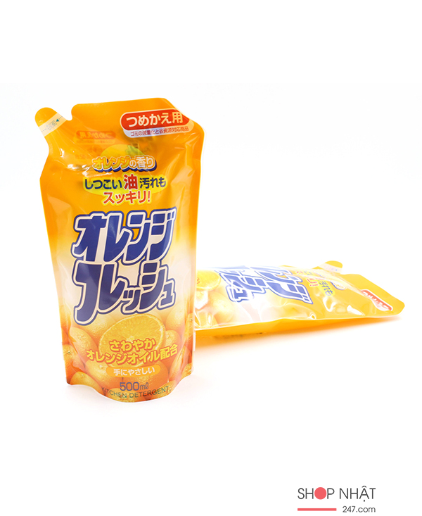 Nước rửa chén hương cam loại túi 500 ml Rocket