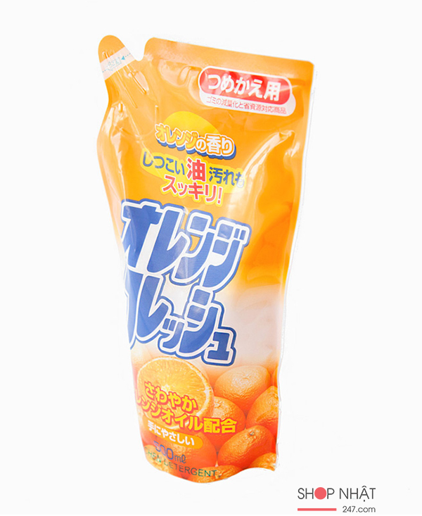 Nước rửa chén hương cam loại túi 500 ml Rocket