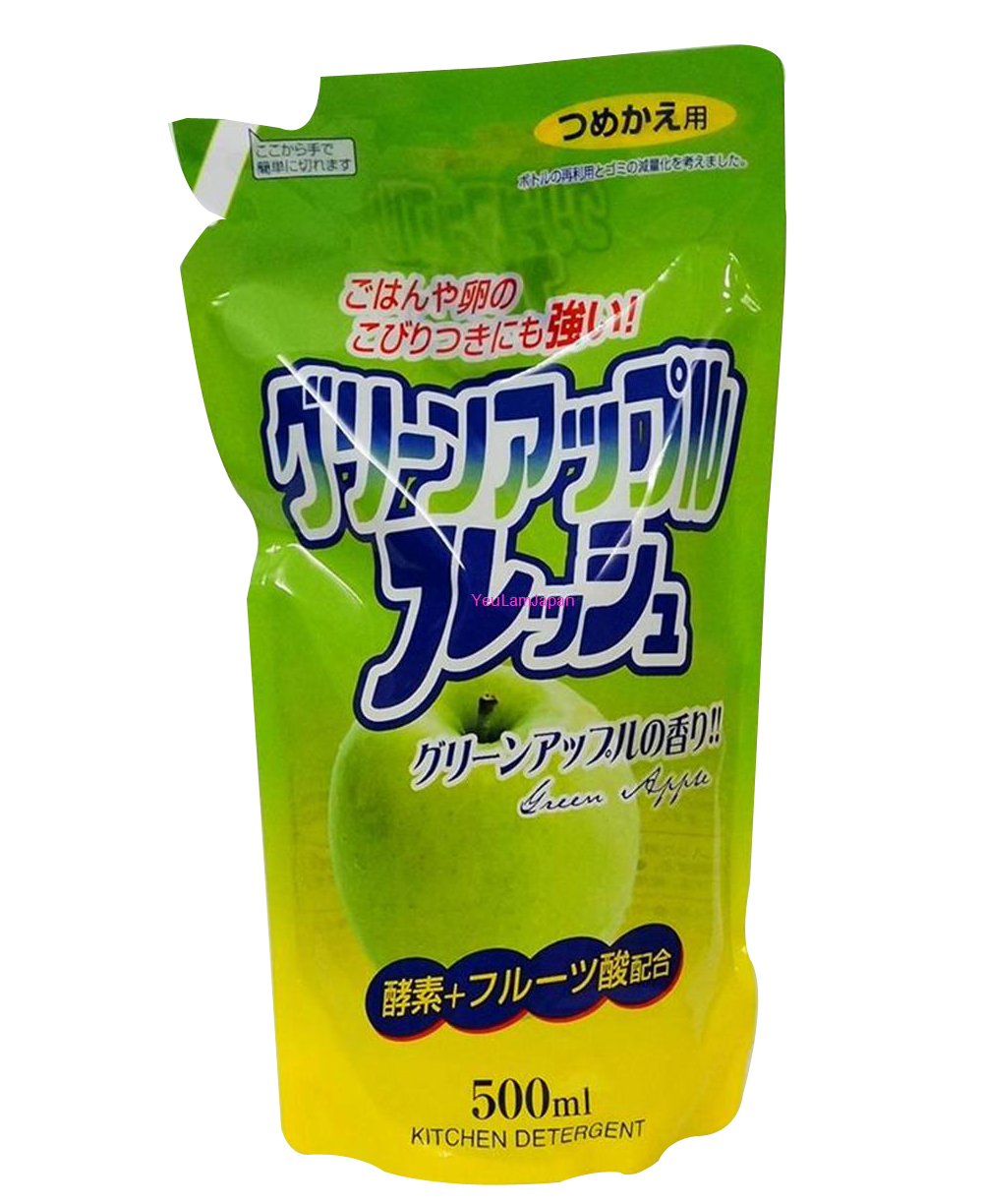 Nước rửa chén hương táo loại túi 500 ml Rocket