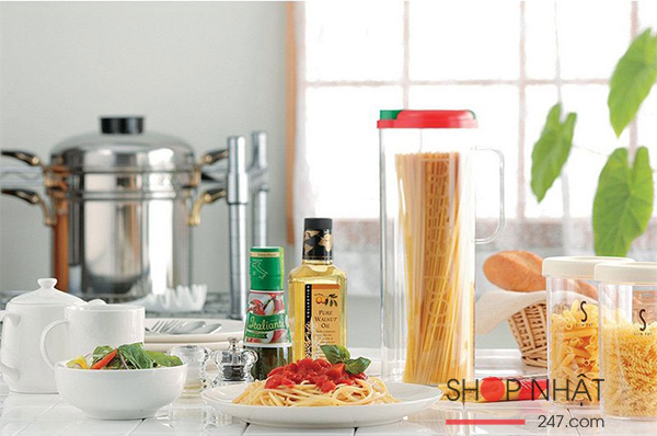 Hộp đựng mỳ ống, thực phẩm có tay cầm