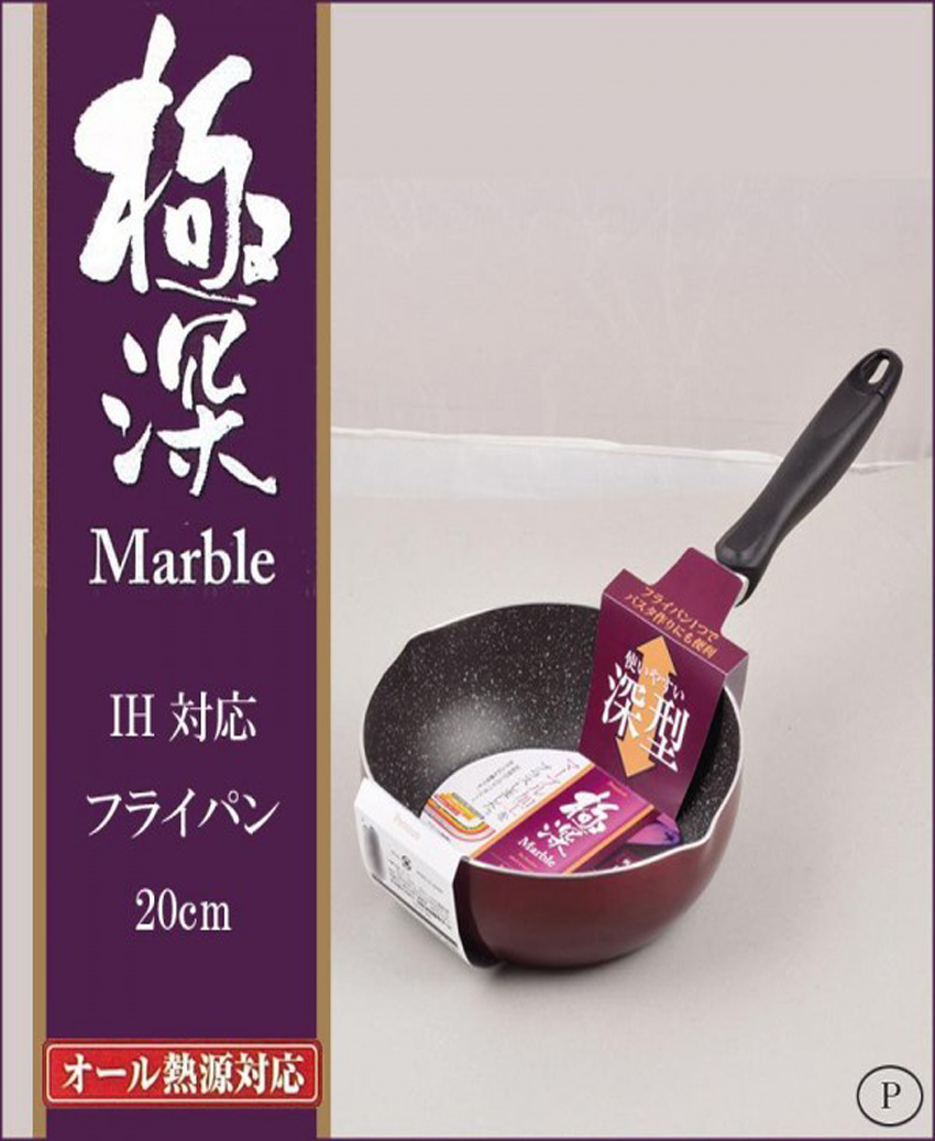 Chảo chống dính mặt đá kim cương IH Marble 28cm dùng được bếp từ