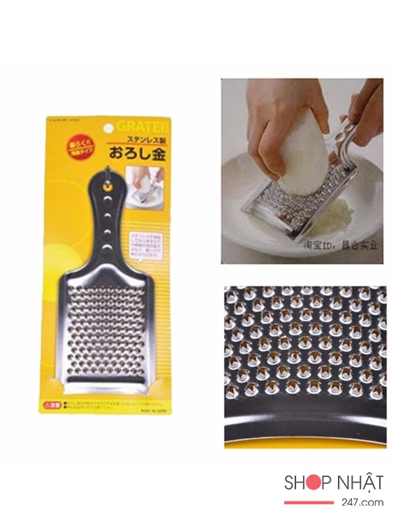 Bàn nạo inox SANADA mài nhỏ thực phẩm có tay cầm nội địa Nhật Bản