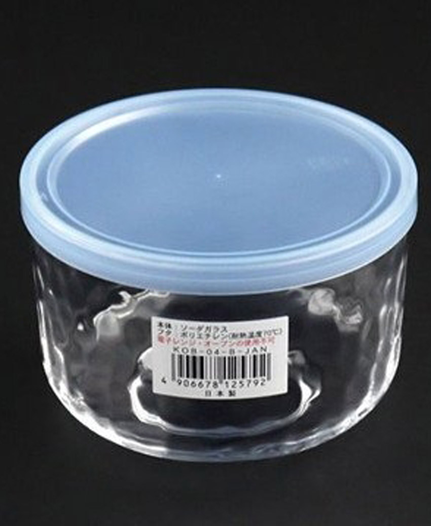 Hộp thủy tinh kim cương Nakaya có nắp đậy màu xanh 420ml nội địa Nhật Bản