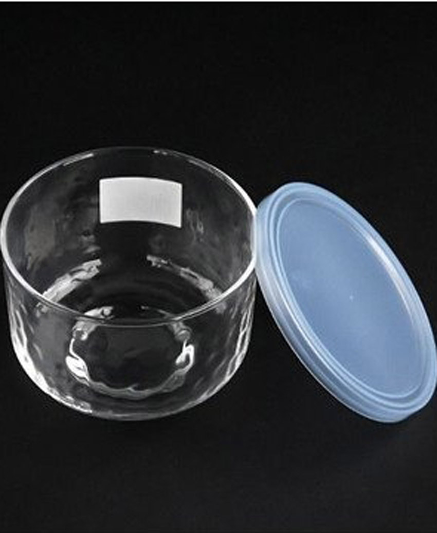 Hộp thủy tinh kim cương Nakaya có nắp đậy màu xanh 420ml nội địa Nhật Bản