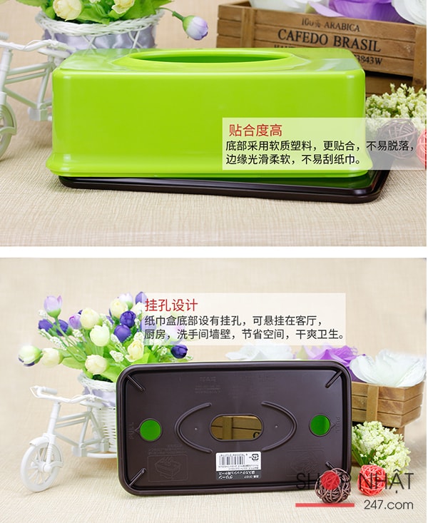 Hộp đựng giấy ăn màu hồng