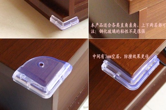 Set 4 bịt cạnh bàn silicon