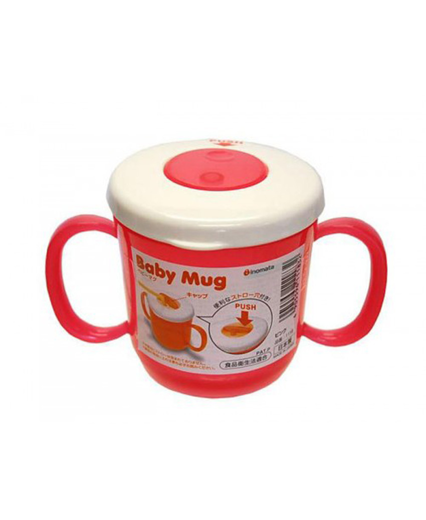 Cốc tập uông có tay cầm màu hồng