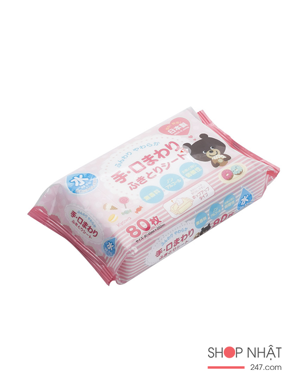 Gói 80 tờ giấy ướt cho bé Kyowa