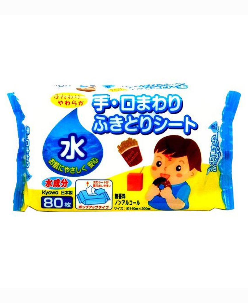Gói 80 tờ giấy ướt cho bé Kyowa