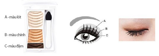 Phấn mắt 3 màu trang điểm - Fasio pure bright eyes
