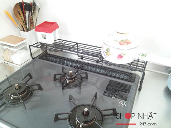 Kệ dài để gia vị, nồi chảo bằng thép cao cấp