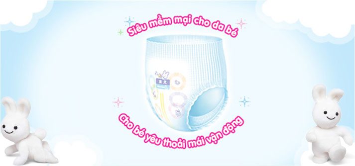 Bỉm - Tã quần Merries size M 58 miếng (Cho bé 6-10kg)