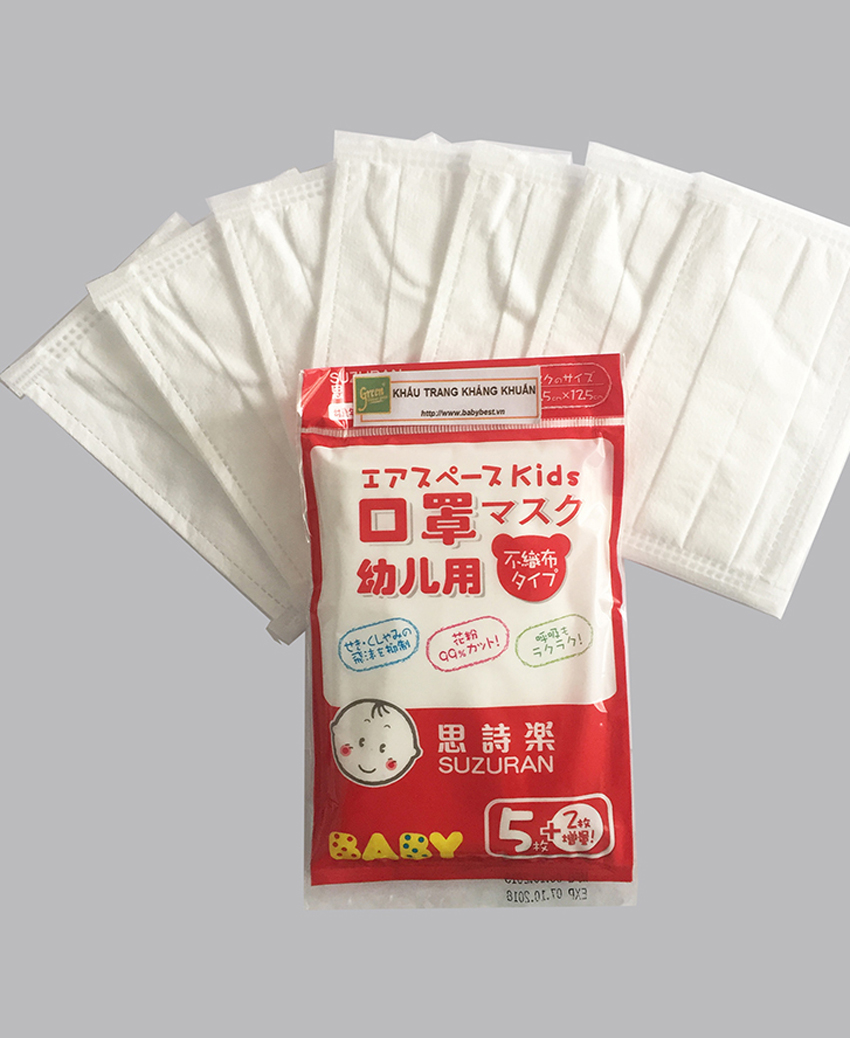 Khẩu trang Suzuran cho trẻ em (7 chiếc)