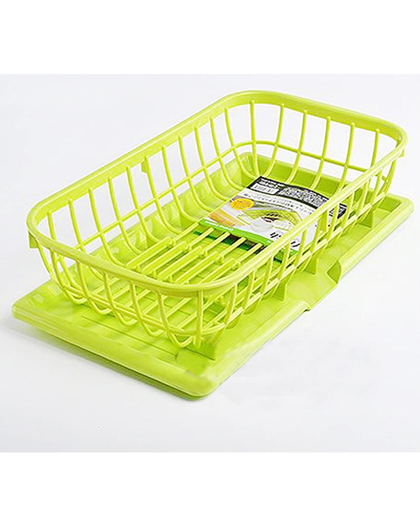 Bộ rổ úp đa năng kèm khay hứng thoát nước màu xanh