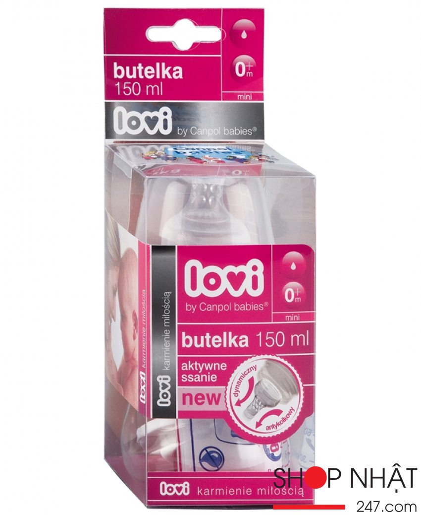 Bình cổ rộng Lovi 150ml