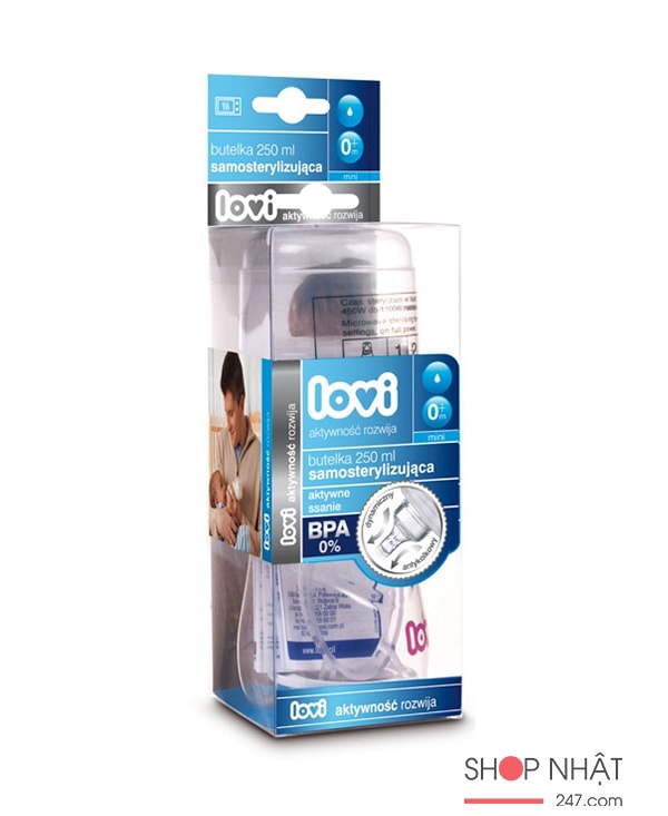 Bình sữa khử trùng bằng lò vi sóng 250 ml