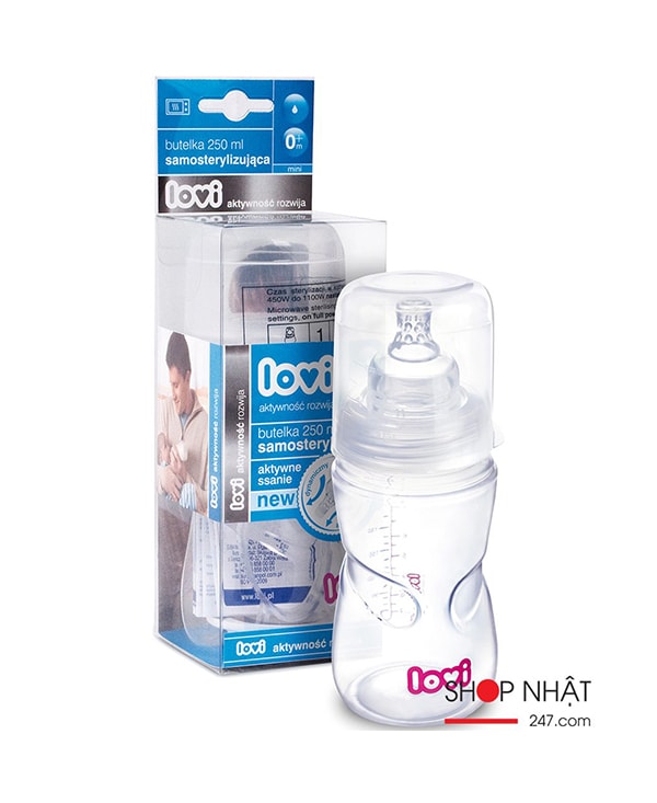 Bình sữa khử trùng bằng lò vi sóng 250 ml
