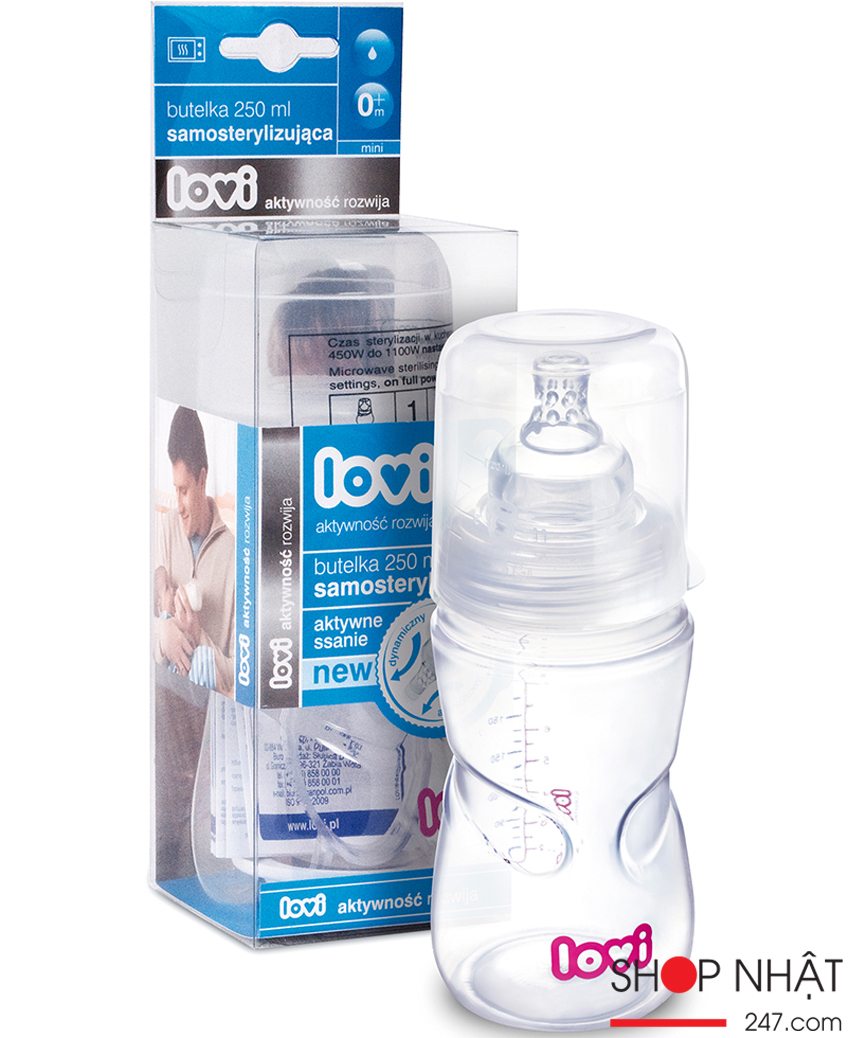 Bình sữa khử trùng bằng lò vi sóng 250 ml
