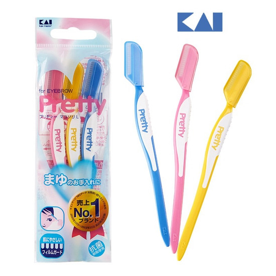 Set 3 dao cạo lông mày Pretty KAI