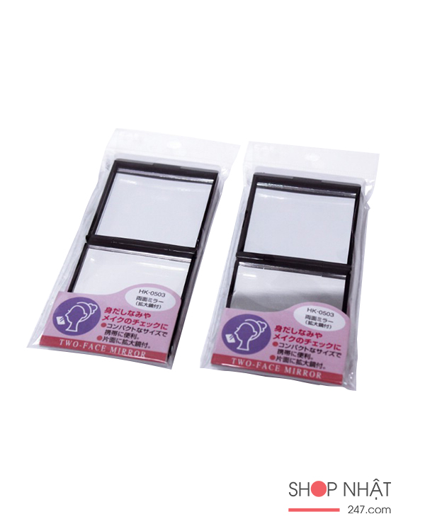 Gương mini trang điểm chống vỡ gập gọn KAI