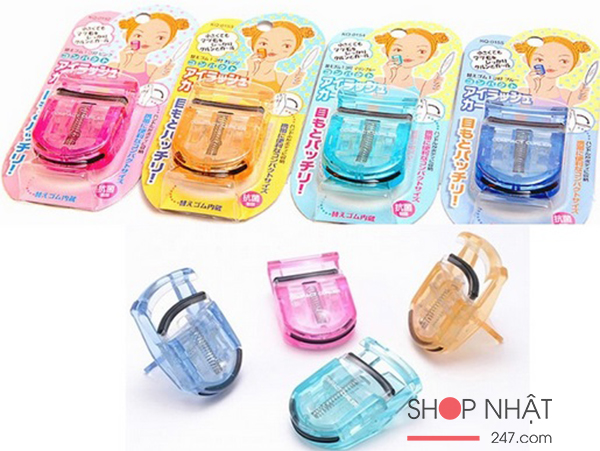 Dụng cụ uốn mi cong thân nhựa KAI (màu vàng)