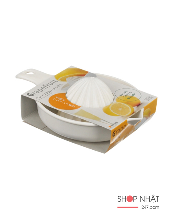 Dụng cụ vắt cam chanh cỡ to có tay cầm Inomata nội địa Nhật Bản